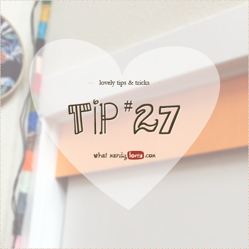 Lovely Tip #27: Washi Tape Decor Over Ugly Closet Hardware via www.whatmandyloves.com